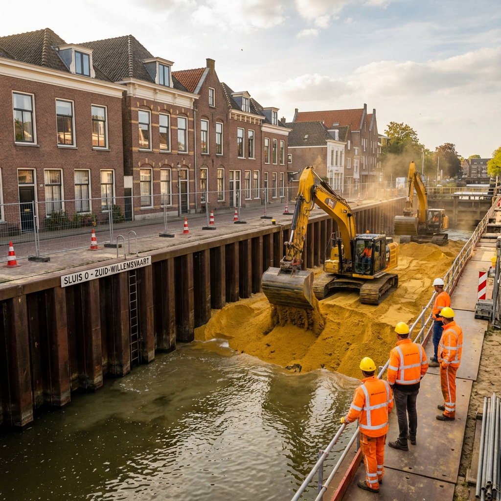 Miljoenenproject verandert Sluis 0 in een gigantische zandbak: 'Bouwen op postzegelformaat'