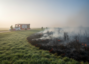 Brandweer rukt uit voor buitenbrand aan de Beusingsedijk