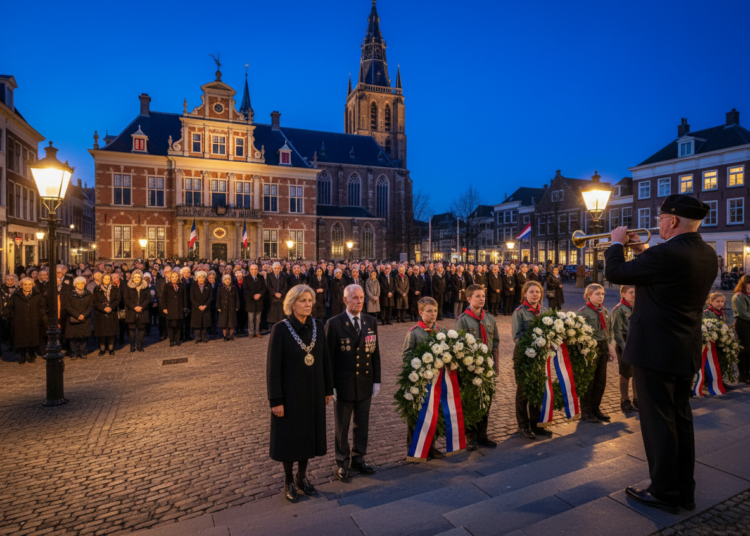 Indrukwekkende Dodenherdenking brengt stad samen in stilte
