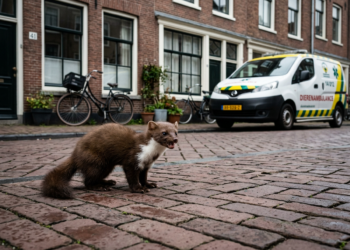 Verdwaald steenmartertje bijt reddende vrouw in vinger en belandt via Bossche opvang in Someren